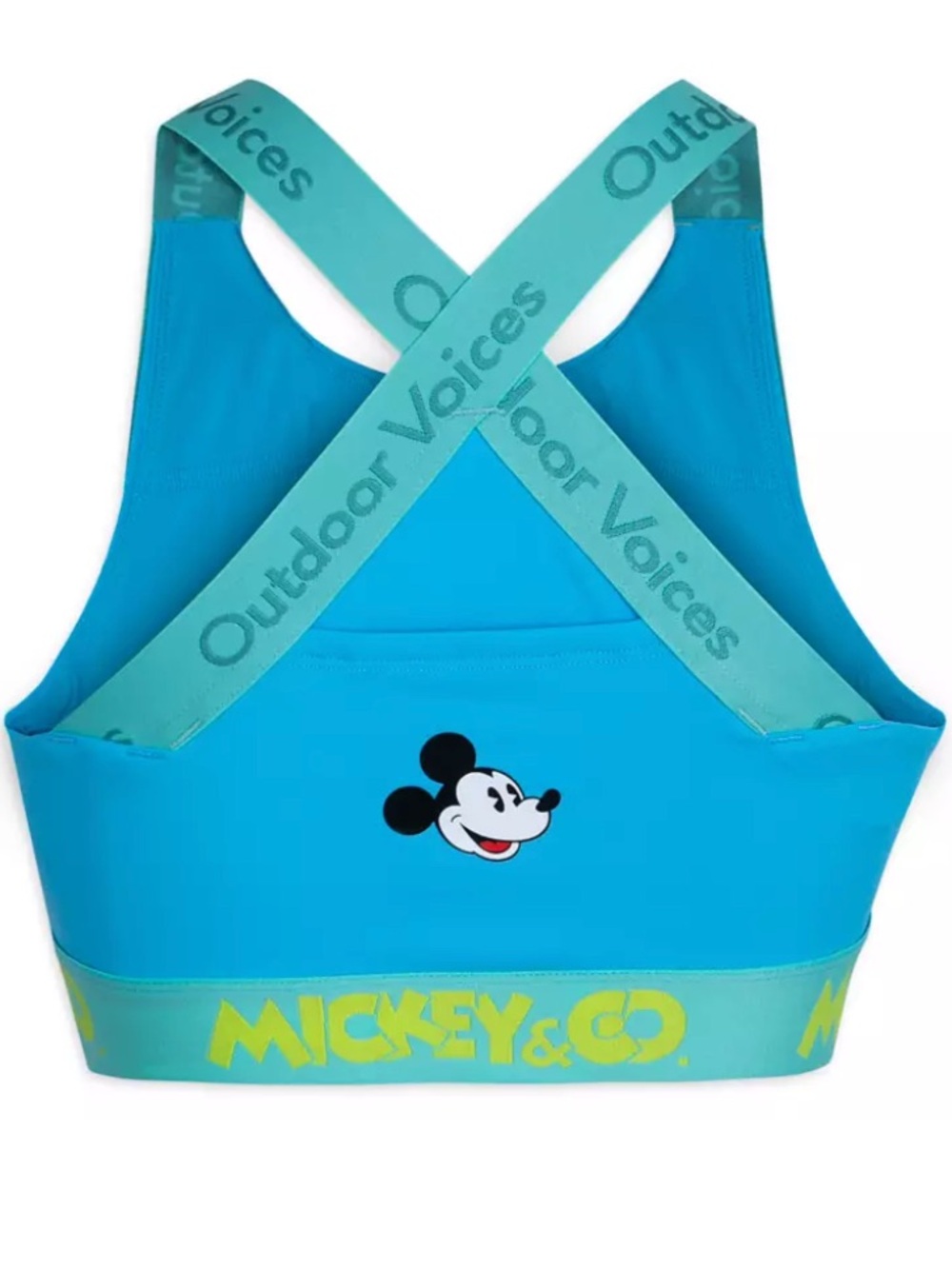 Outdoor Voices x Disney The Mickey Mouse Snacks Sports Bra Size XL